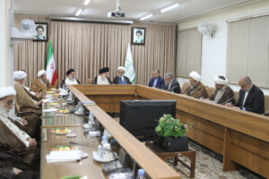 حضور وزیر امور خارجه در جلسه شورای عالی جامعه مدرسین حوزه علمیه قم 19 خرداد 1402