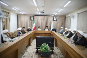 حضور دبیر شورای عالی امنیت ملی، دکتر علی اکبر احمدیان، در جلسه جامعه مدرسین حوزه علمیه قم