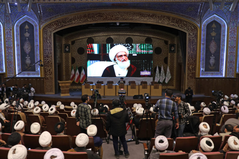 پیام تصویری آیت الله العظمی نوری همدانی به سیزدهمین اجلاسیه سراسری جامعه مدرسین