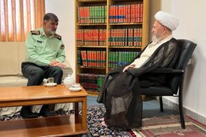 دیدار سردار رادان با آیت الله العظمی سبحانی