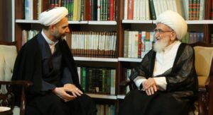 دیدار آیت الله العظمی نوری همدانی با حجت‌الاسلام و المسلمین خلیلی