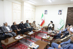 دیدار سردار جلالی با آیت الله حسینی بوشهری