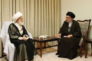 دیدار آیت الله العظمی نوری همدانی با رئیس کل دادگستری استان قم