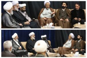 دیدار جمعی از اساتید و فضلای حوزه علمیه قم با آیت الله محسن فقیهی