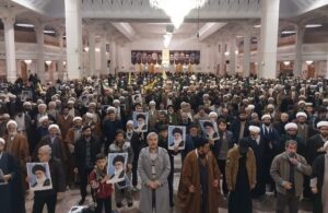 تجمع حوزویان در لبیک به بیانات رهبر انقلاب و حمایت از جبهه مقاومت