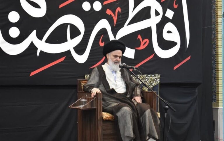 سخنرانی آیت الله حسینی بوشهری در اجتماع بزرگ فاطمیون جزیره خارگ