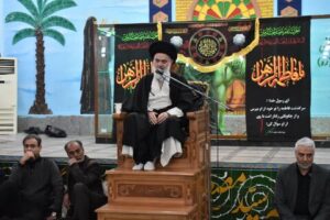 سخنرانی آیت الله حسینی بوشهری به مناسبت ایام فاطمیه در شهر اهرم