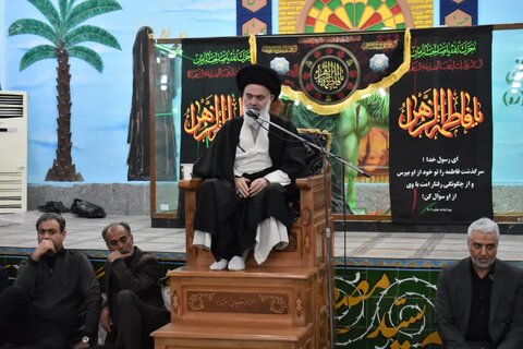 سخنرانی آیت الله حسینی بوشهری به مناسبت ایام فاطمیه در شهر اهرم