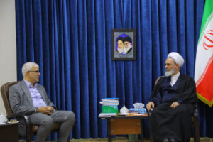 دیدار رئیس و معاونین مؤسسه استنادی و پایش علم و فناوری جهان اسلام(ISC) با آیت الله اعرافی