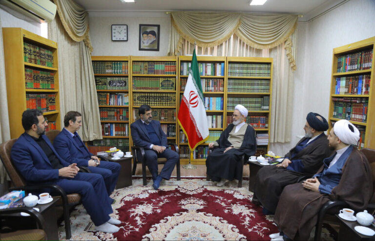 دیدار استاندار، شهردار و رئیس شورای شهر اسلامی شهر قم با آیت الله اعرافی