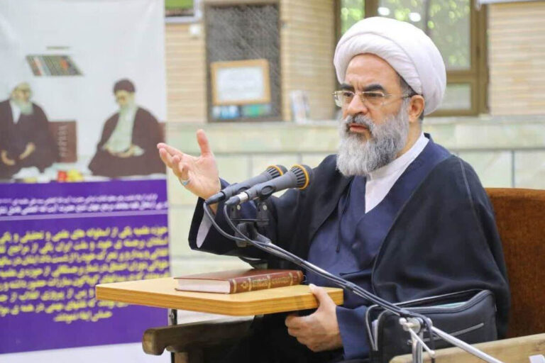 آیت الله محمدجواد فاضل لنکرانی در مراسم جشن سالگرد پیروزی انقلاب