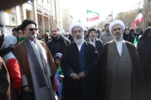 آیت الله فاضل لنکرانی در راهپیمایی 22 بهمن 1403