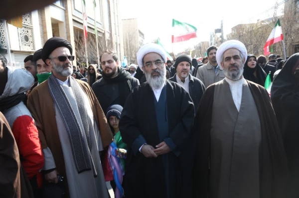 آیت الله فاضل لنکرانی در راهپیمایی 22 بهمن 1403