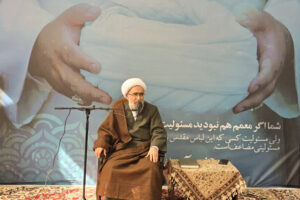 آیت الله جواد مروی در جمع طلاب مدرسه علمیه حضرت ولی عصر (عج) ساوه