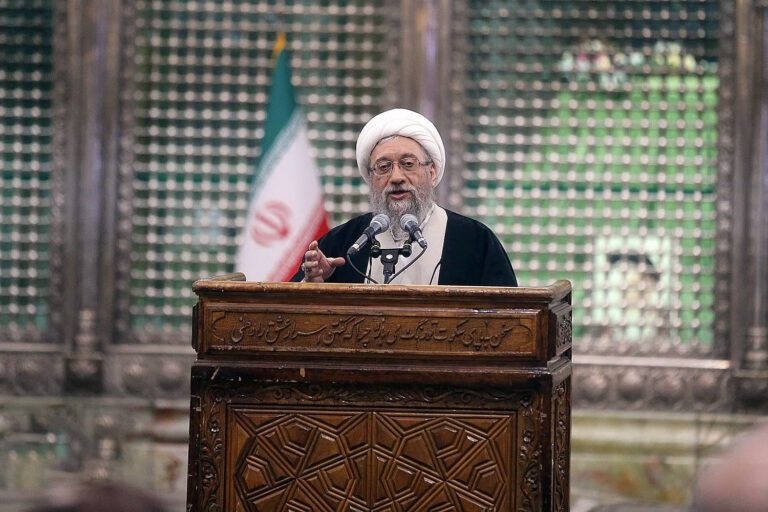 آیت‌الله صادق آملی لاریجانی در آیین تجدید میثاق اعضای مجمع تشخیص مصلحت نظام با آرمان‌های بنیانگذار فقید جمهوری اسلامی