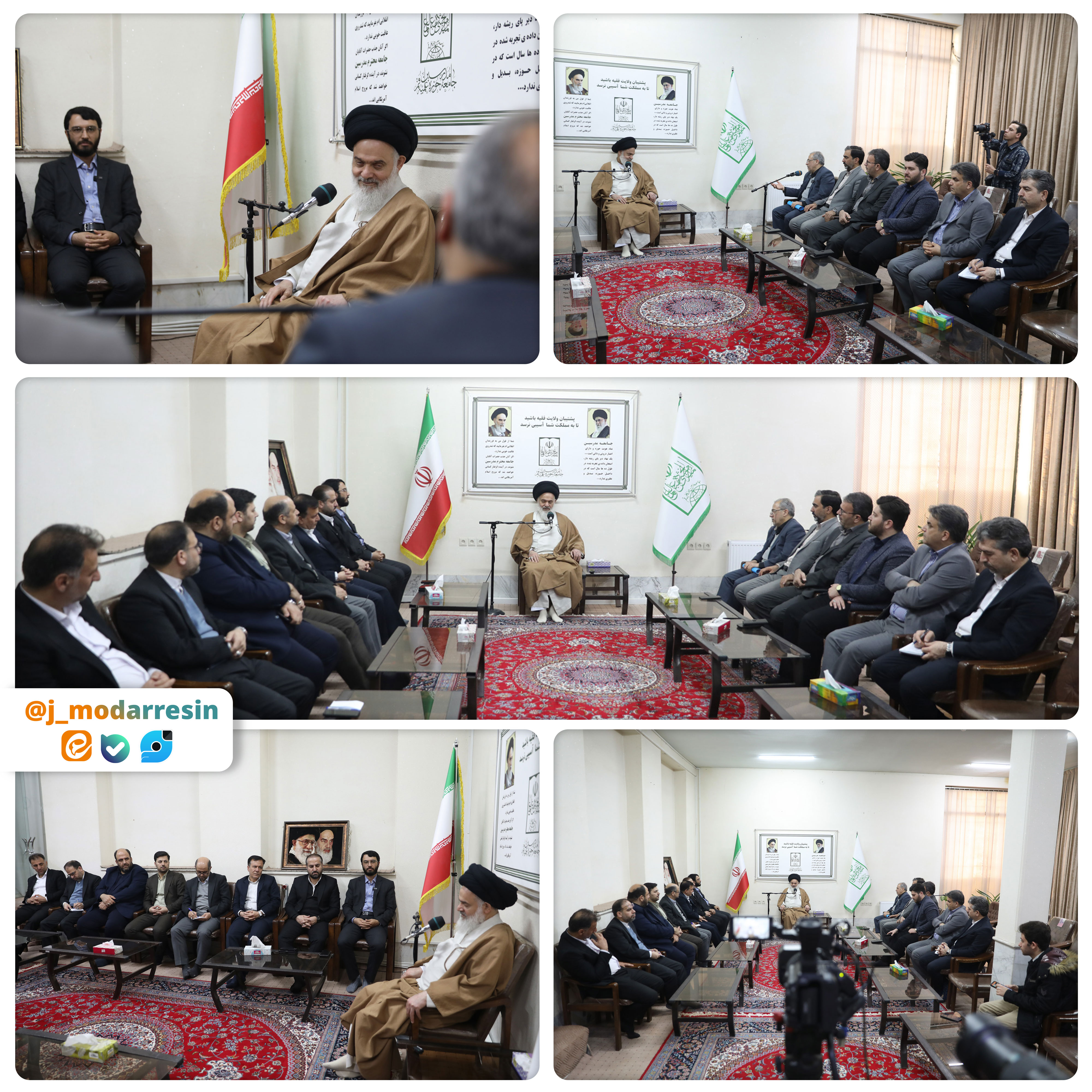 دیدار رئیس مرکز بازرسی، ارزیابی عملکرد و ارتباطات مردمی وزارت تعاون، کار و رفاه اجتماعی به همراه جمعی از مدیران ارشد بازرسی این وزارتخانه، با آیت الله حسینی بوشهری