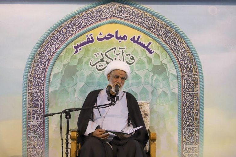 آیت الله کعبی در جلسه تفسیر سوره انفال خود