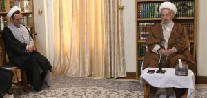 آیت الله العظمی مکارم شیرازی در دیدار با رئیس دادگاه ویژه روحانیت