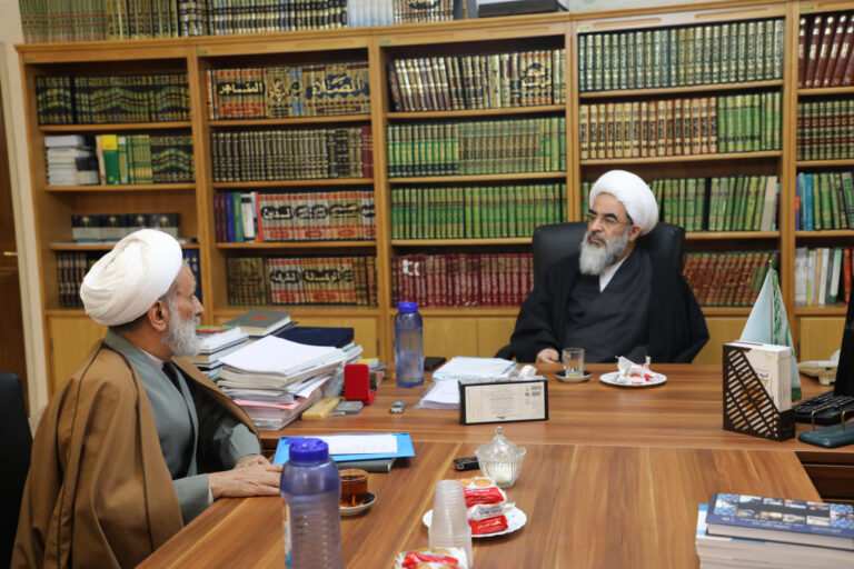 دیدار رئیس دانشگاه ادیان و مذاهب با آیت‌الله محمدجواد فاضل لنکرانی