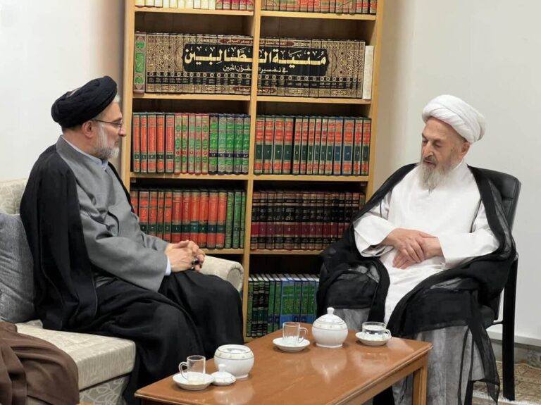 آیت الله العظمی سبحانی در دیدار با حجت الاسلام والمسلمین خاموشی