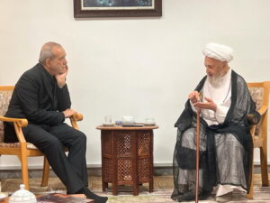 آیت الله العظمی سبحانی در دیدار با دکتر پزشکیان